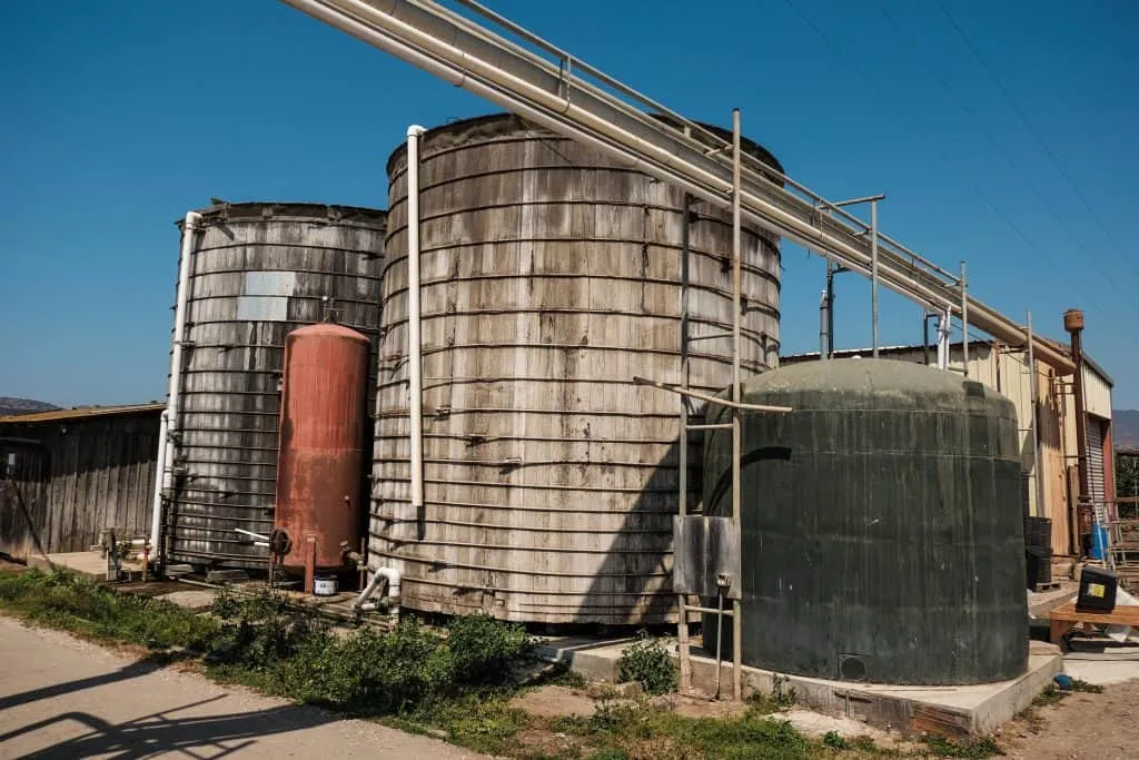 Cannabis Farm Huge Water Tanks